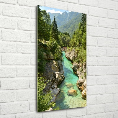 Tableau sur verre Ruisseau de montagne