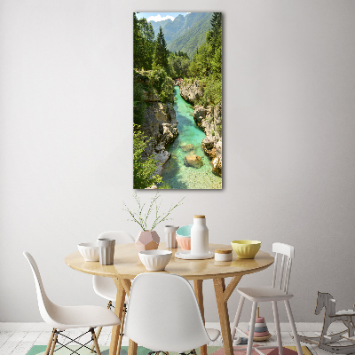 Tableau sur verre Ruisseau de montagne