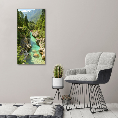 Tableau sur verre Ruisseau de montagne