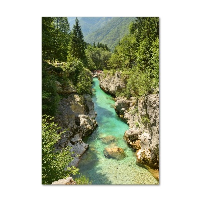 Tableau sur verre Ruisseau de montagne