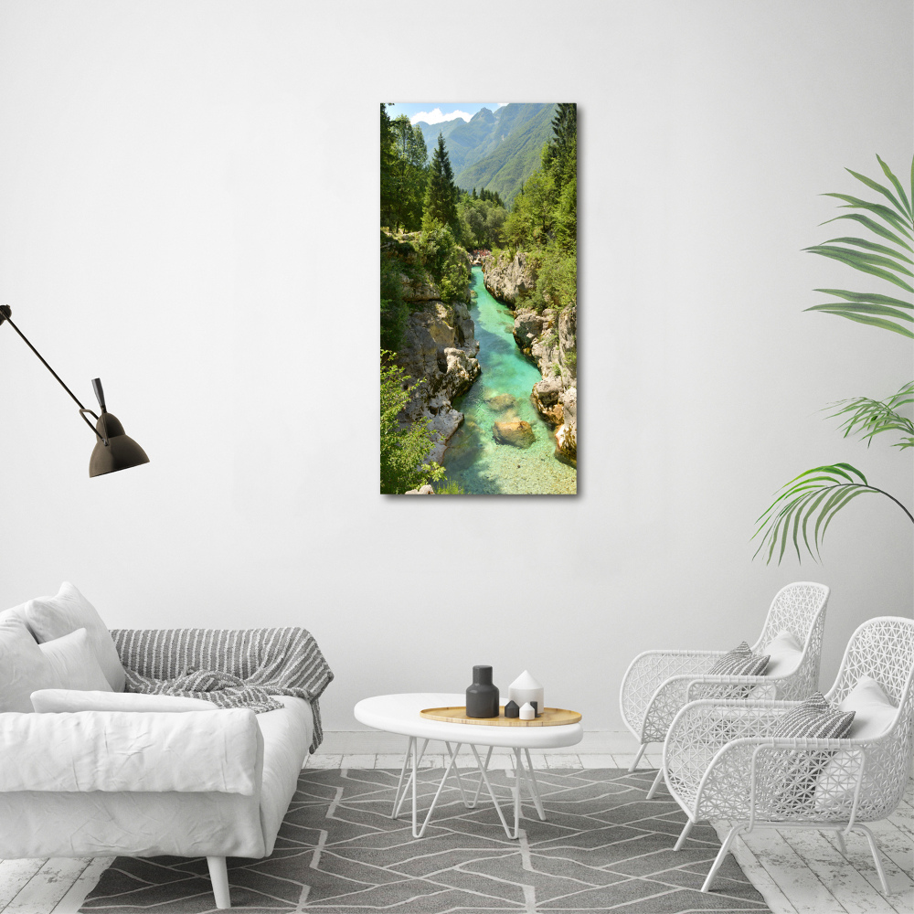 Tableau sur verre Ruisseau de montagne