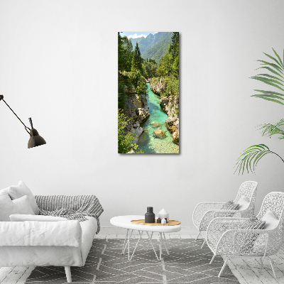 Tableau sur verre Ruisseau de montagne