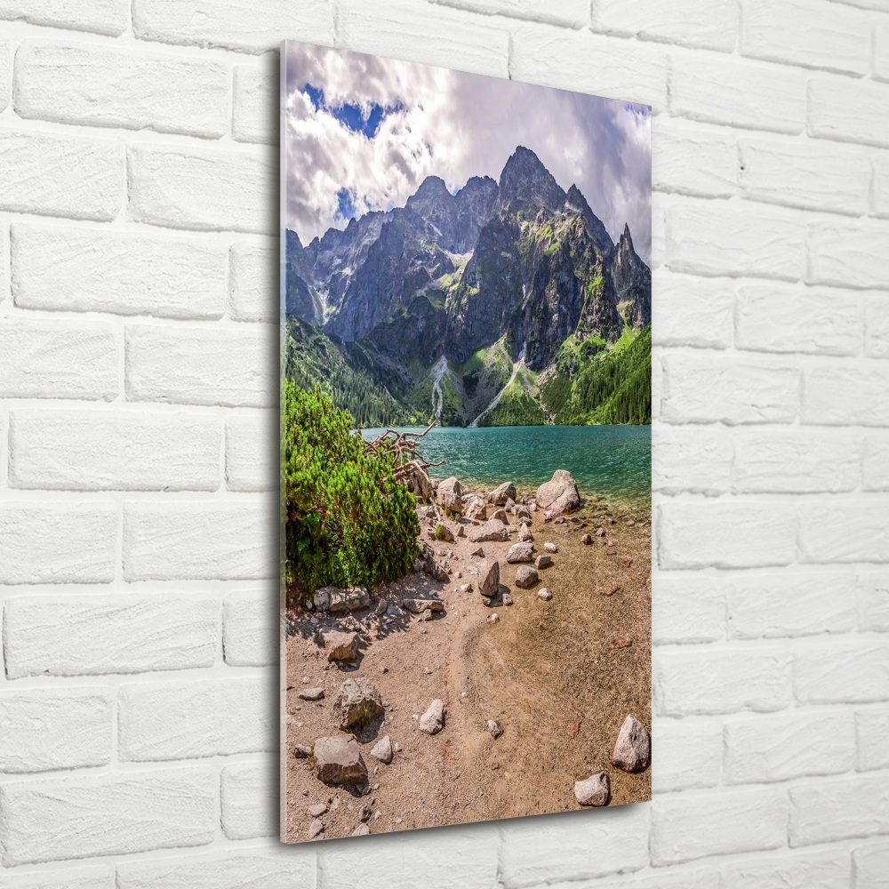 Tableau photo sur verre Lac de montagne