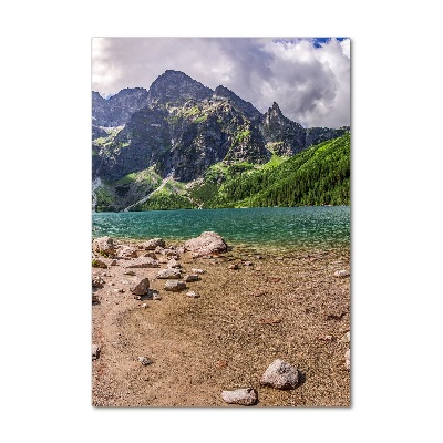 Tableau photo sur verre Lac de montagne