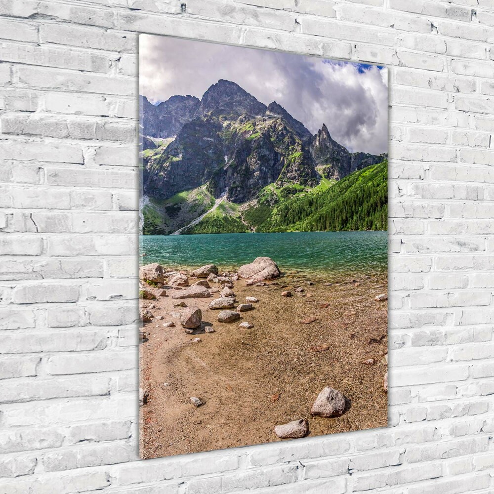 Tableau photo sur verre Lac de montagne