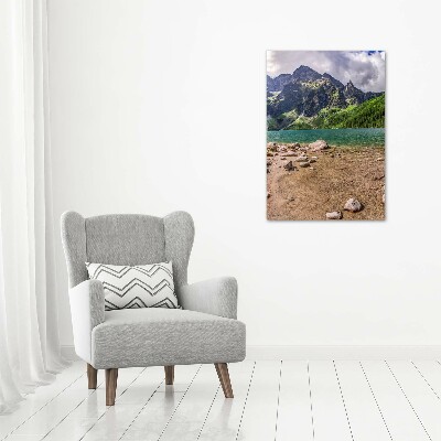 Tableau photo sur verre Lac de montagne