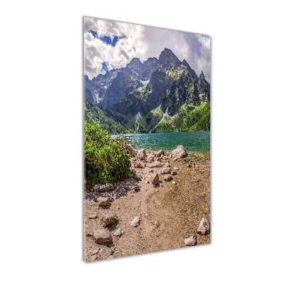 Tableau photo sur verre Lac de montagne