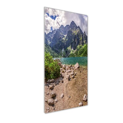 Tableau photo sur verre Lac de montagne