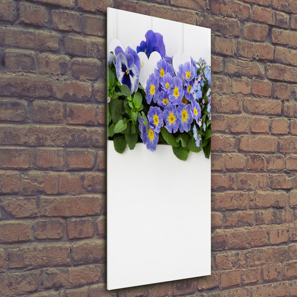 Tableau photo sur verre Fleurs violettes