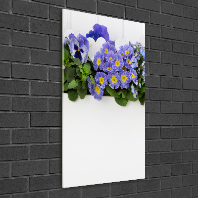 Tableau photo sur verre Fleurs violettes