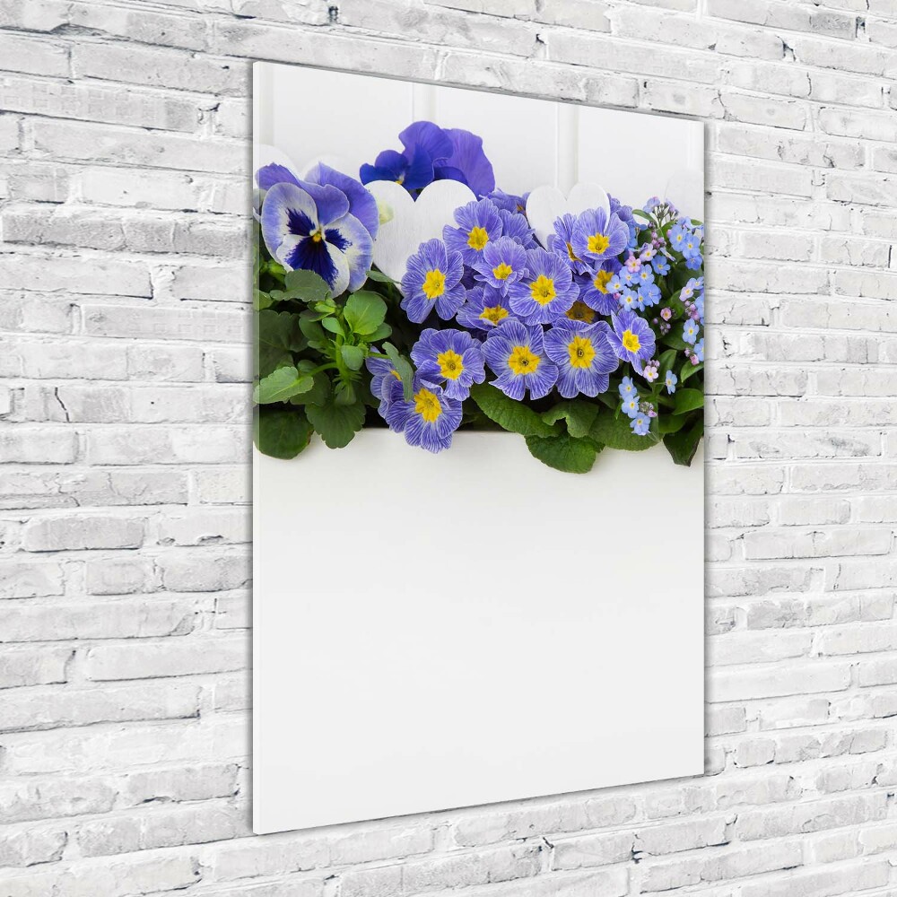 Tableau photo sur verre Fleurs violettes