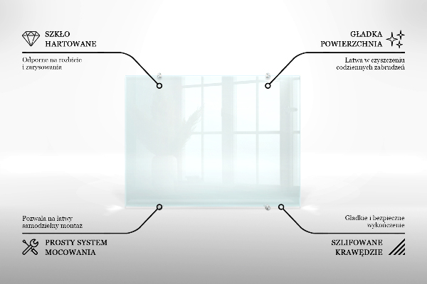 Crédence de cuisine en verre transparente