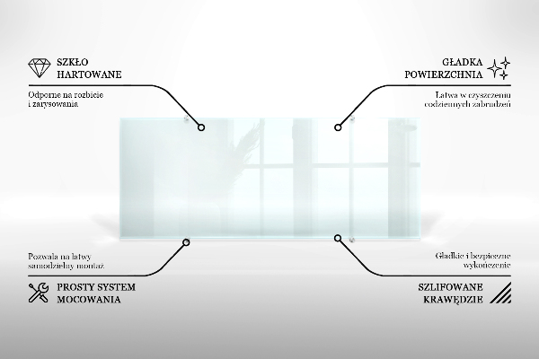 Crédence de cuisine en verre transparente