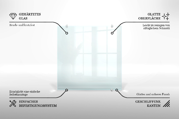 Crédence de cuisine en verre transparente