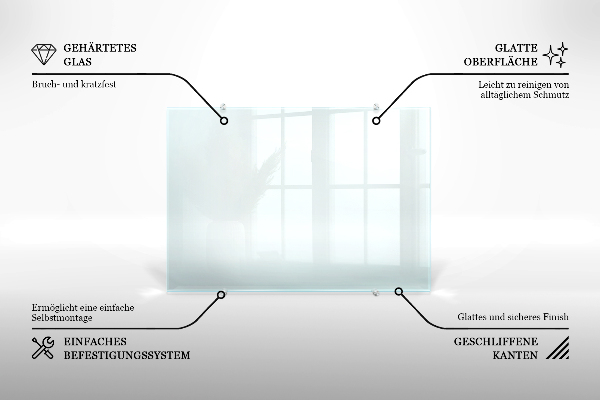 Crédence de cuisine en verre transparente