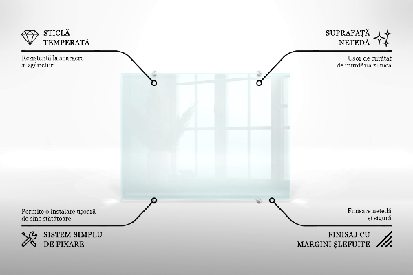 Crédence de cuisine en verre transparente