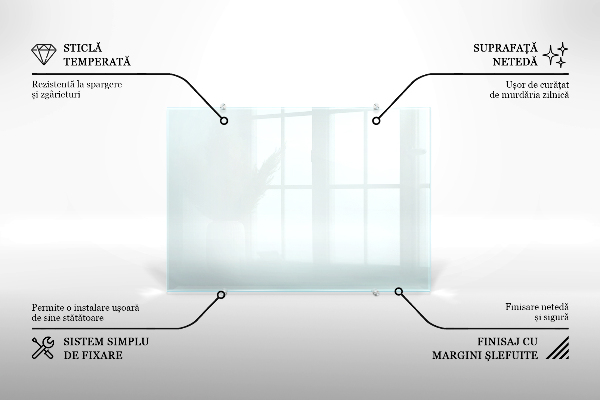 Crédence de cuisine en verre transparente