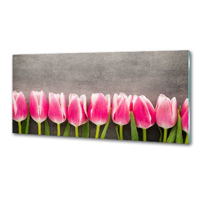 Panneaux muraux cuisine Tulipes roses