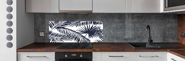Crédence cuisine en verre Feuilles de palmier