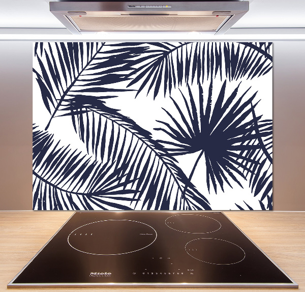 Crédence cuisine en verre Feuilles de palmier