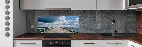 Crédence cuisine en verre trempé Jetée à Orłowo