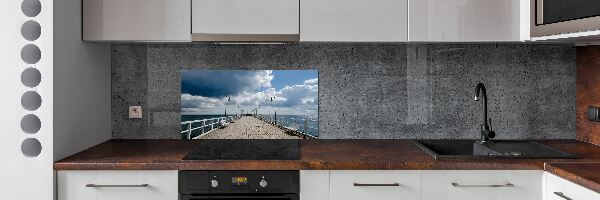 Crédence cuisine en verre trempé Jetée à Orłowo
