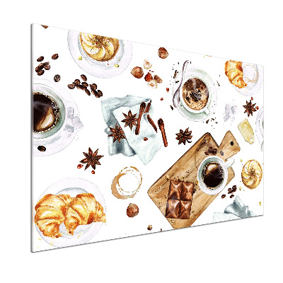 Crédence de cuisine en verre Café du matin