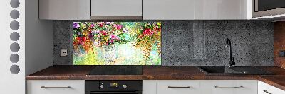 Panneau crédence cuisine Fleurs multicolores