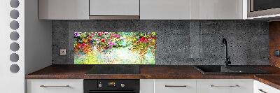 Panneau crédence cuisine Fleurs multicolores