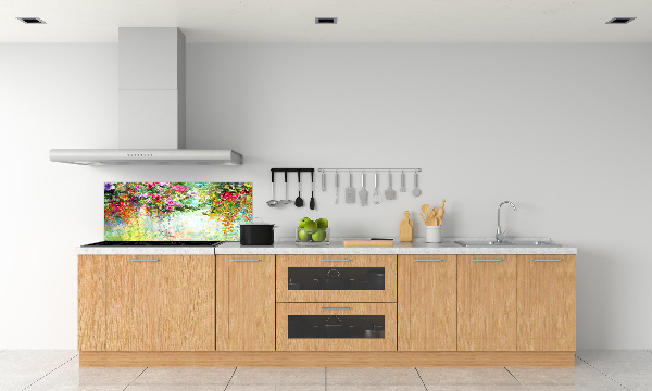 Panneau crédence cuisine Fleurs multicolores