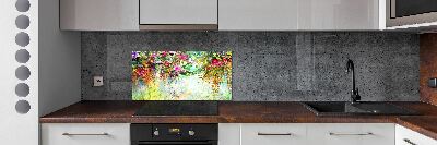 Panneau crédence cuisine Fleurs multicolores