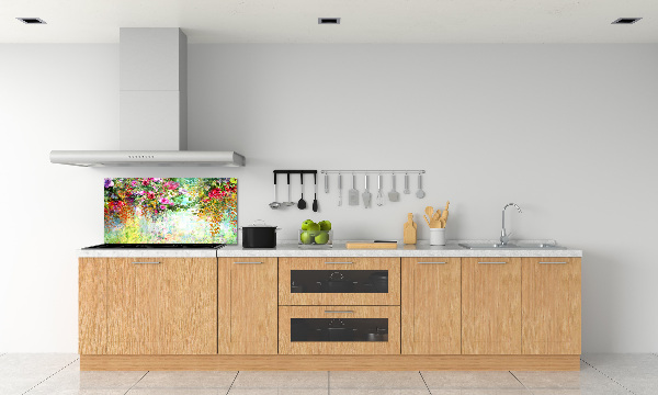 Panneau crédence cuisine Fleurs multicolores