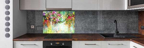 Panneau crédence cuisine Fleurs multicolores