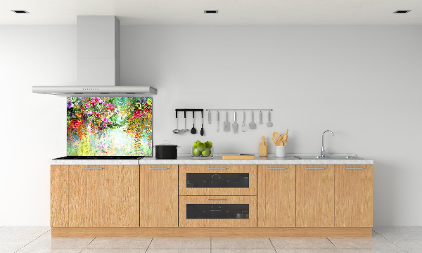 Panneau crédence cuisine Fleurs multicolores