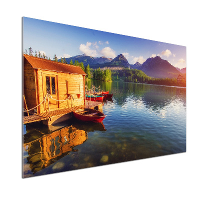 Crédence en verre Lac en montagne