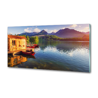Crédence en verre Lac en montagne