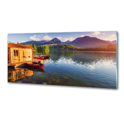Crédence en verre Lac en montagne