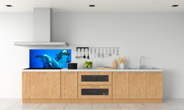 Crédence de cuisine en verre Deux dauphins