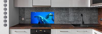Crédence de cuisine en verre Deux dauphins