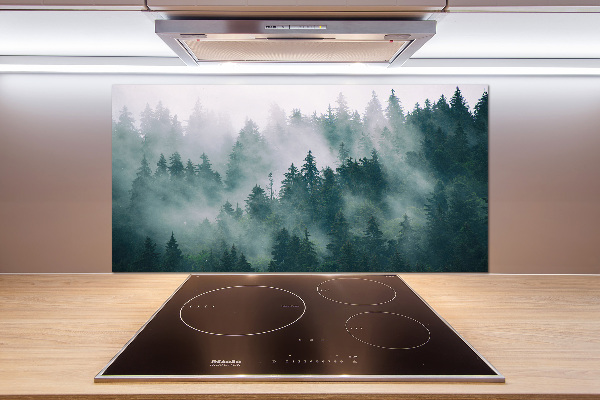 Panneau crédence cuisine Brouillard sur la forêt
