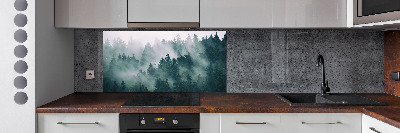 Panneau crédence cuisine Brouillard sur la forêt