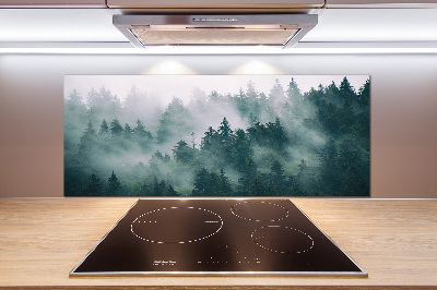 Panneau crédence cuisine Brouillard sur la forêt