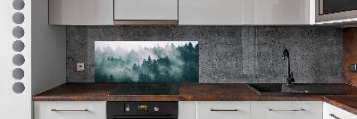 Panneau crédence cuisine Brouillard sur la forêt
