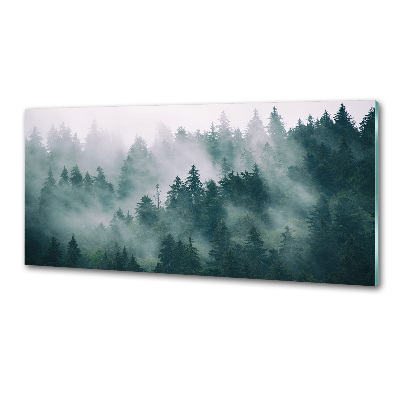 Panneau crédence cuisine Brouillard sur la forêt