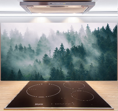 Panneau crédence cuisine Brouillard sur la forêt