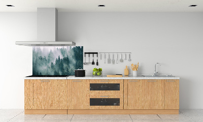 Panneau crédence cuisine Brouillard sur la forêt