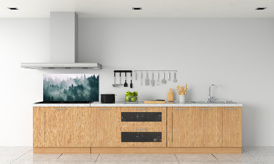 Panneau crédence cuisine Brouillard sur la forêt