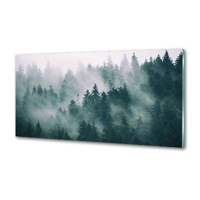 Panneau crédence cuisine Brouillard sur la forêt