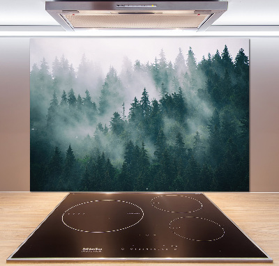 Panneau crédence cuisine Brouillard sur la forêt