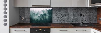 Panneau crédence cuisine Brouillard sur la forêt